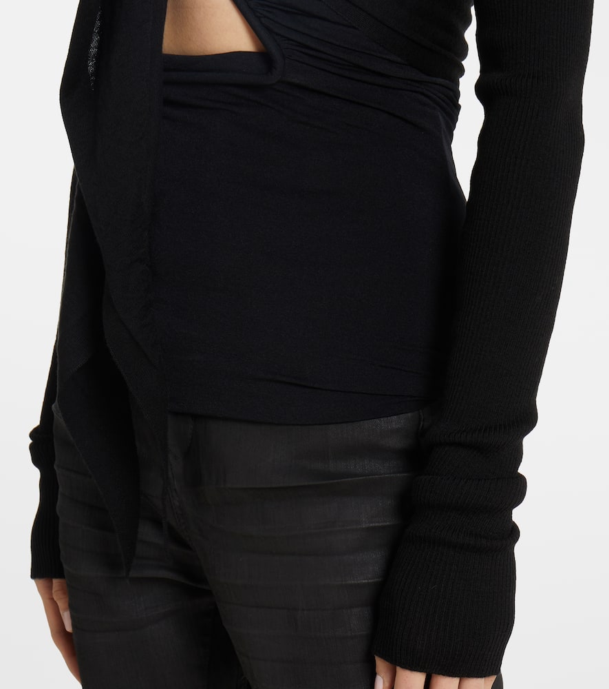 Cropped virgin wool sweater