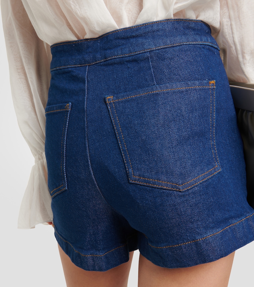 Sailor high-rise denim shorts