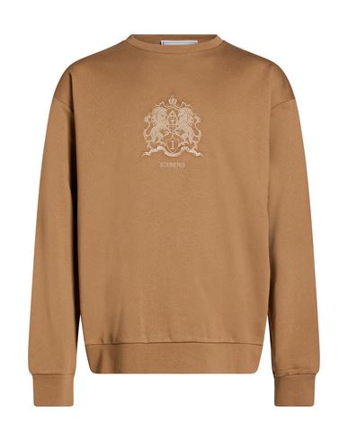 Man Sweatshirt Brown Size XL Cotton, Polyester