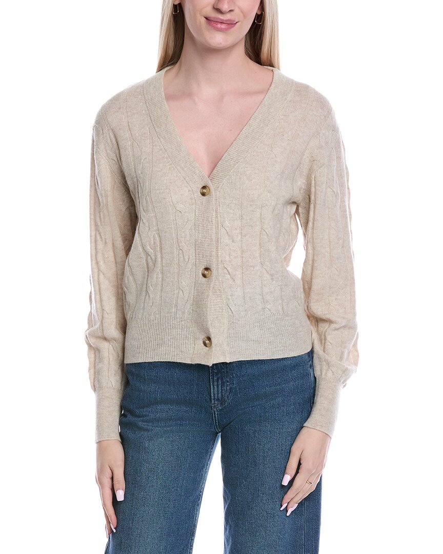 Cable Wool & Cashmere-Blend Cardigan