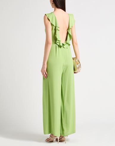Meimeij Woman Jumpsuit Green Size 2 Acetate, Silk