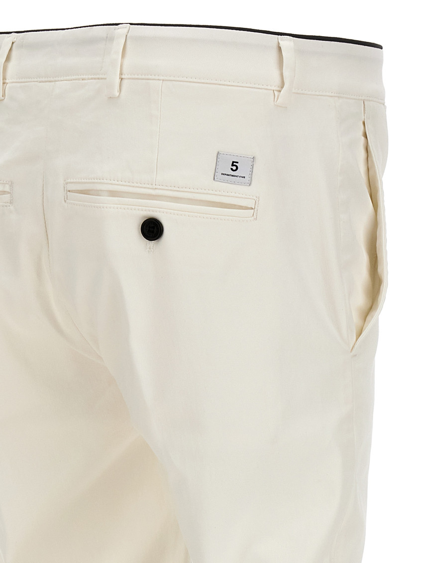 -Mike Pantaloni Bianco-Uomo