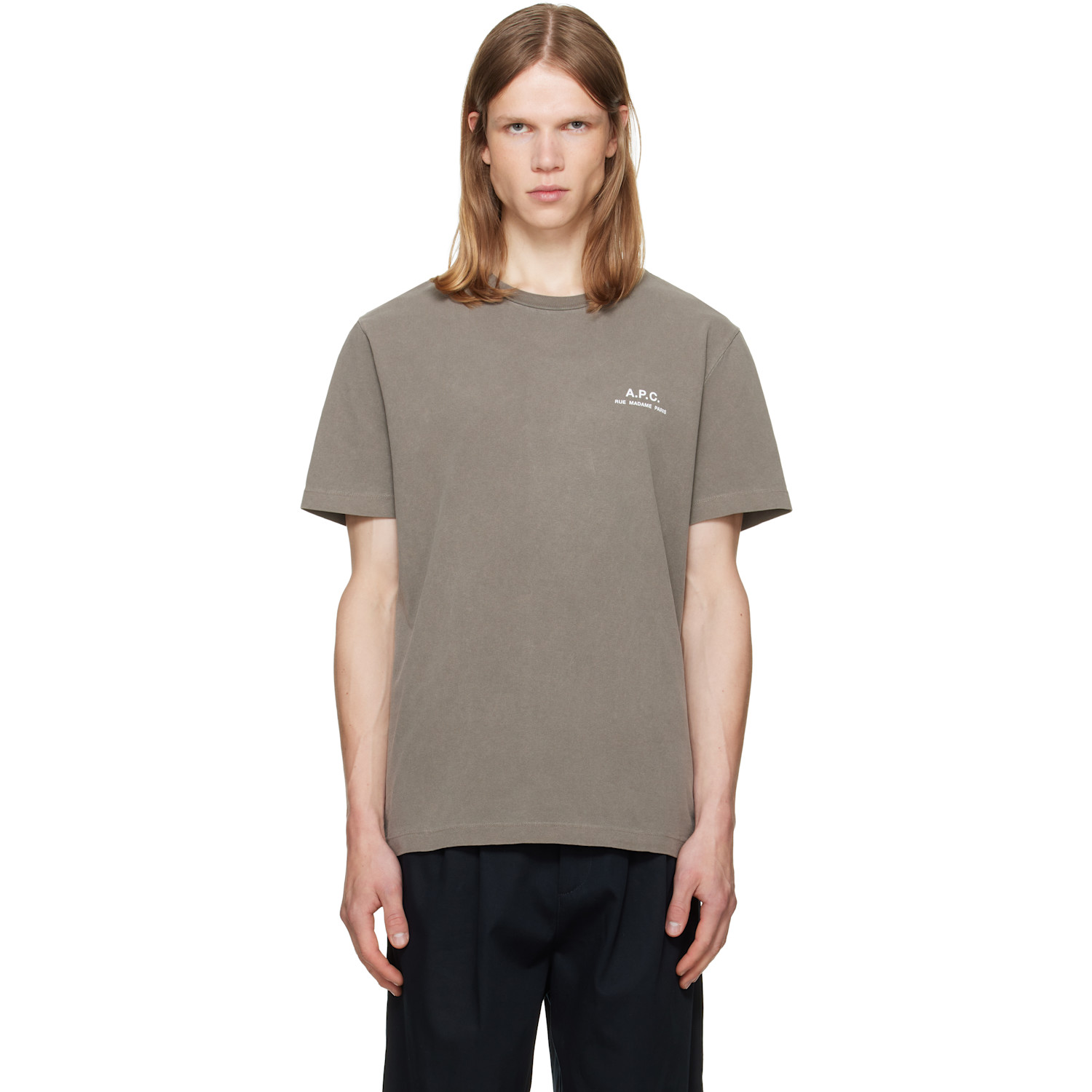 Gray 'Rue Madame' Logo T-shirt