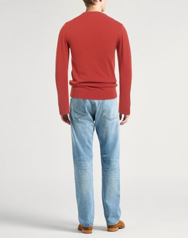 Man Sweater Rust Size M Merino Wool, Cashmere