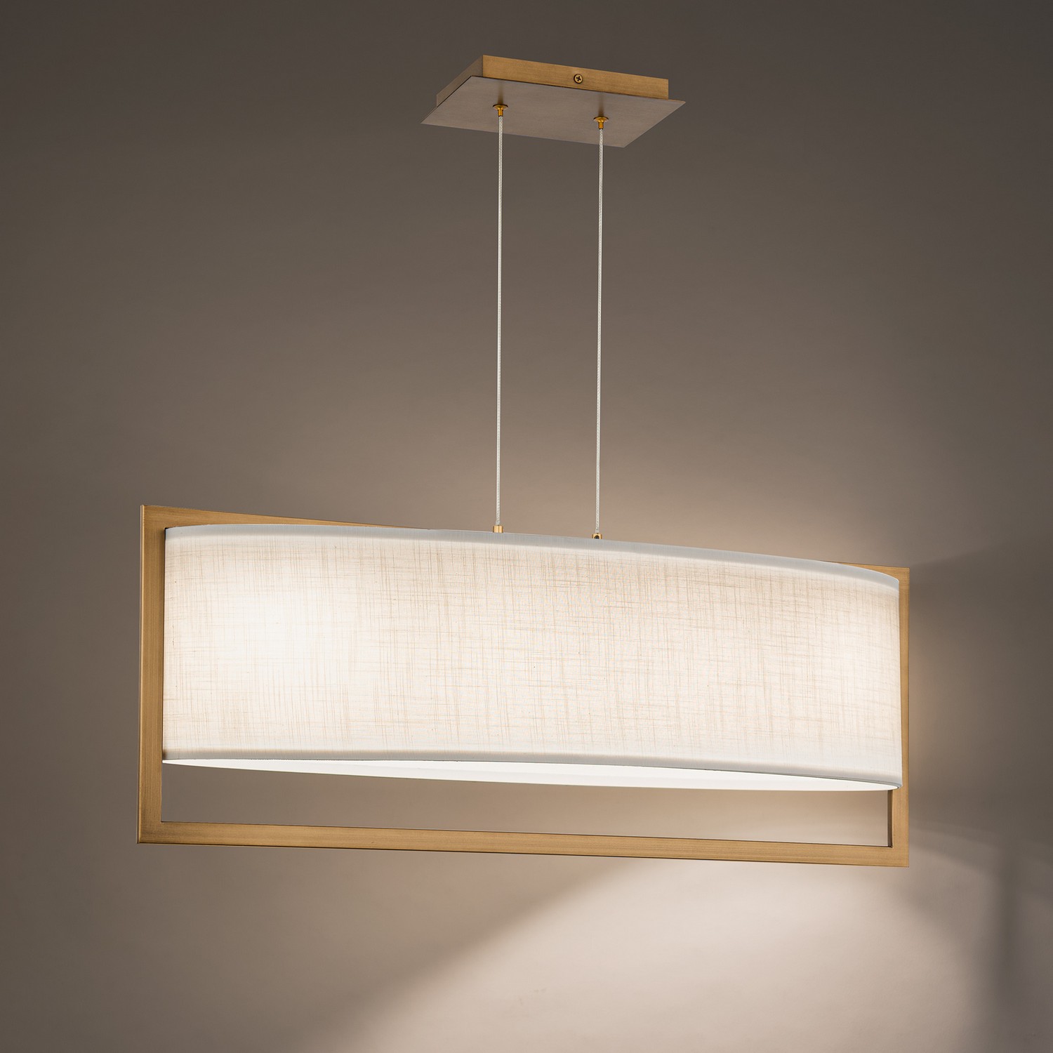 Aged Brass LED Pendant from the Park Avenue Collection