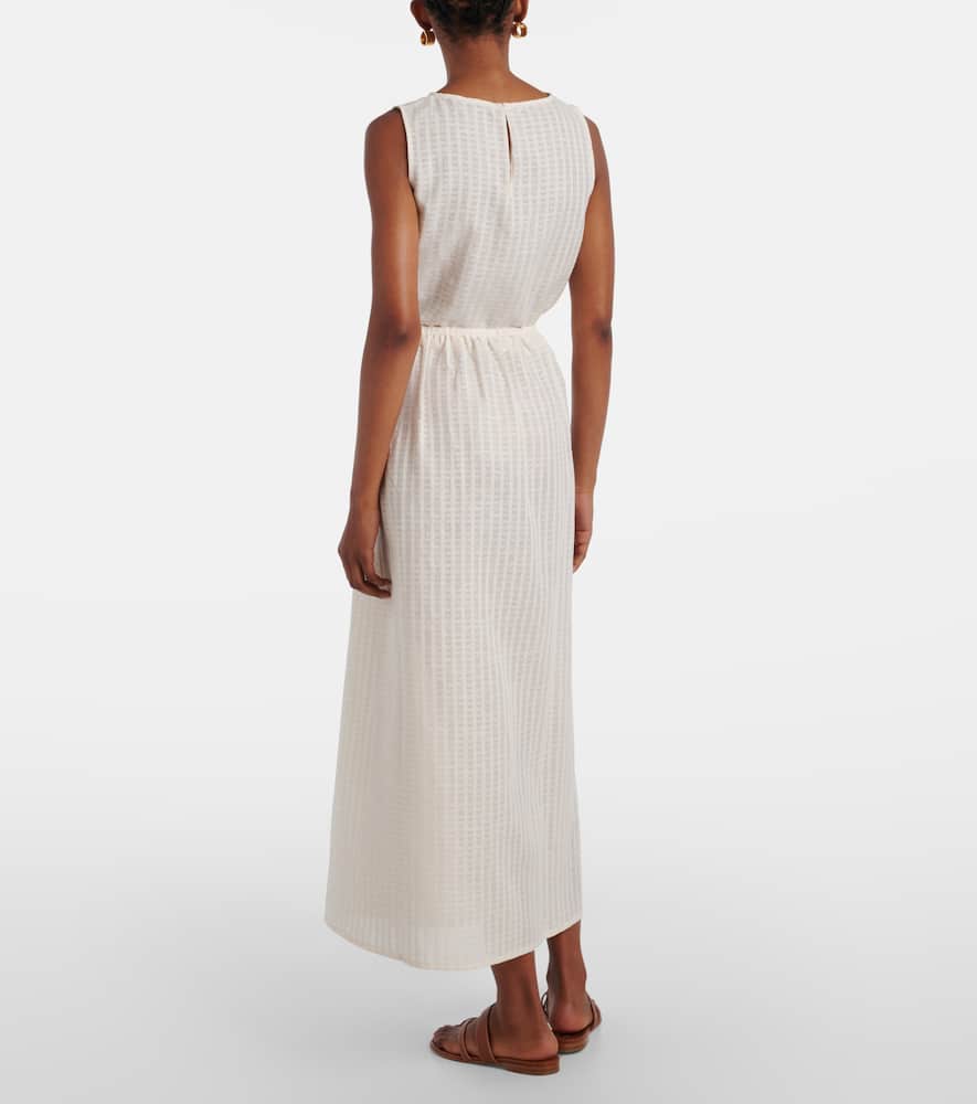 Rafaela cotton and linen maxi skirt