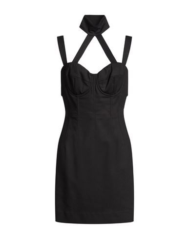 Woman Mini dress Black Size 10 Viscose, Elastane