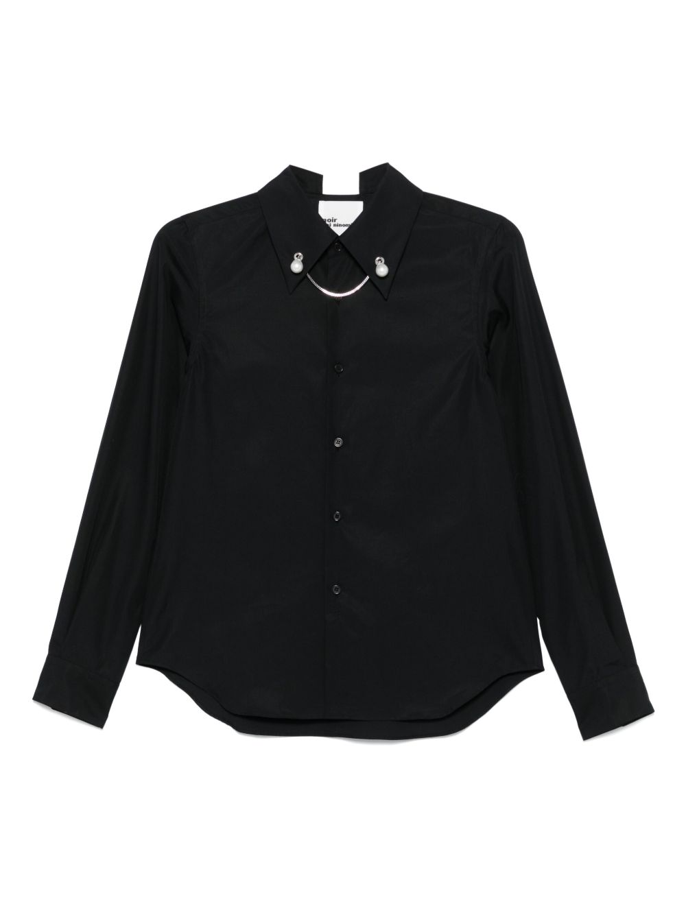 Noir Kei Ninomiya cotton shirt - Black