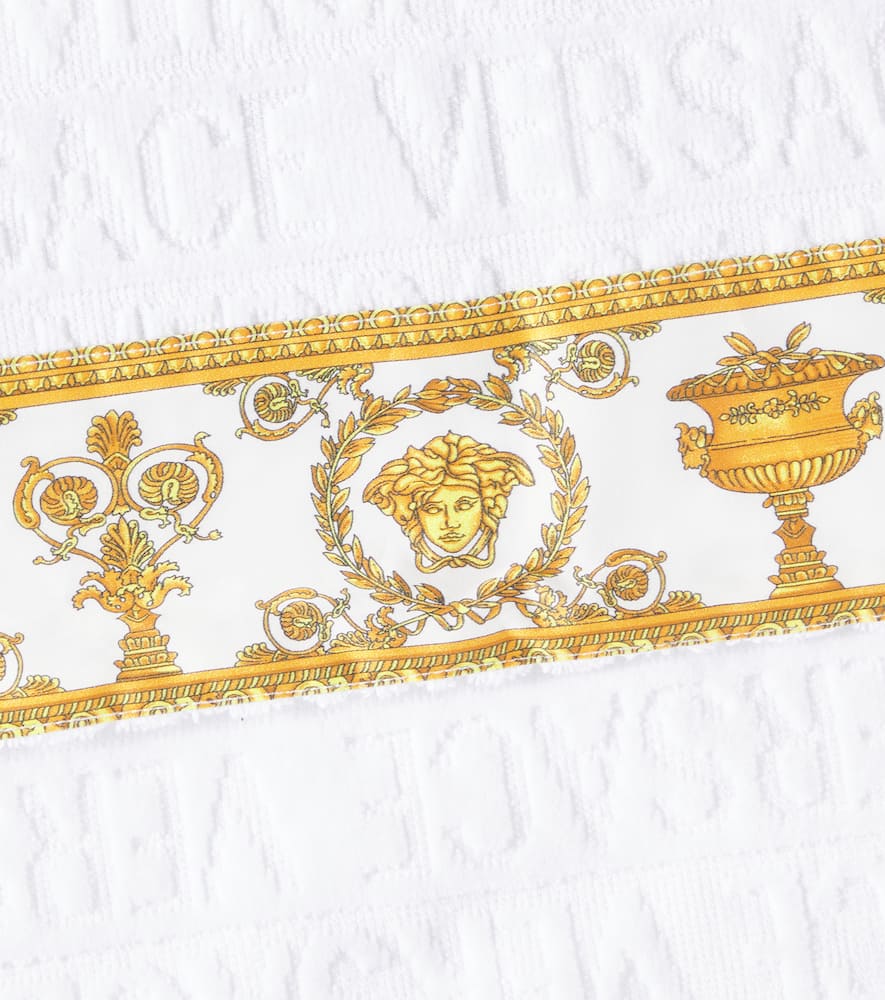 Baby Versace Allover cotton terry poncho
