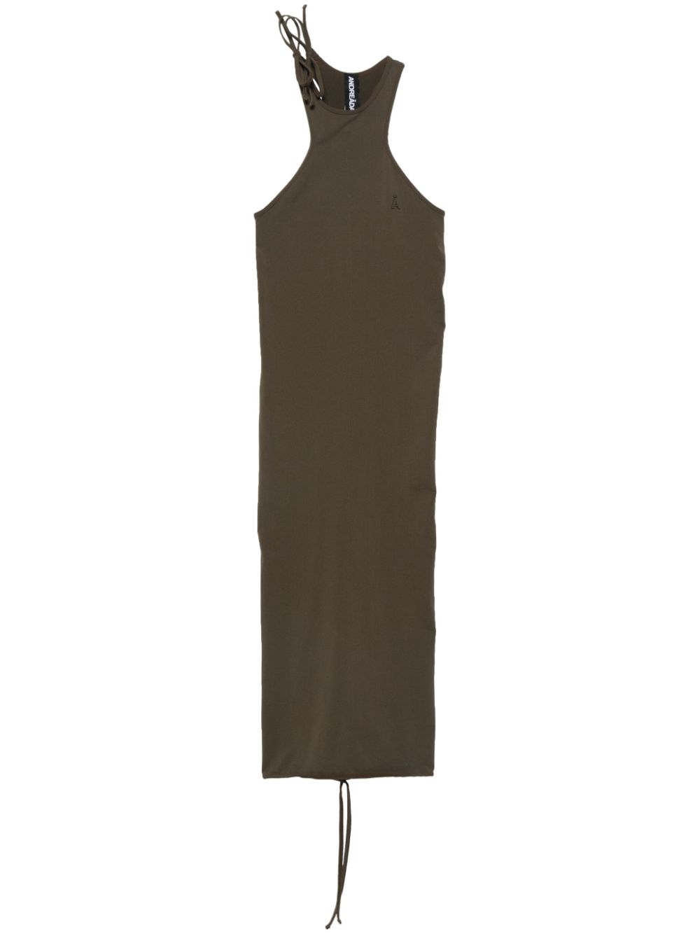 Sleeveless jersey midi dress - Green