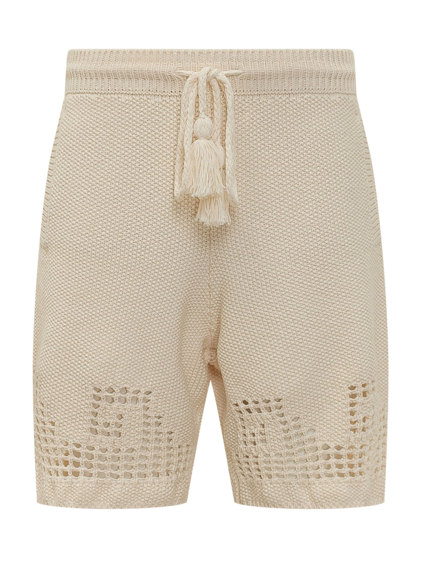Off White Knitted Shorts