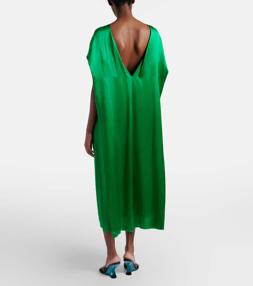 Silk satin midi dress