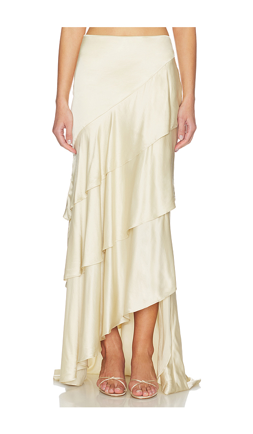 Lovers and Friends Emma Maxi Skirt in Beige. XXS. Also in M