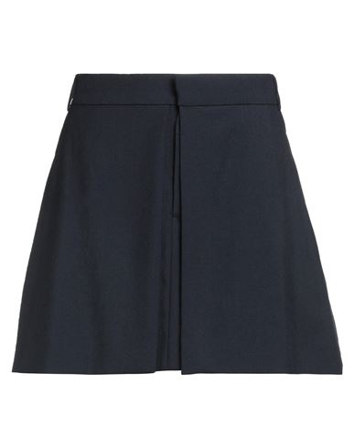 Woman Mini skirt Midnight blue Size 8 Virgin Wool