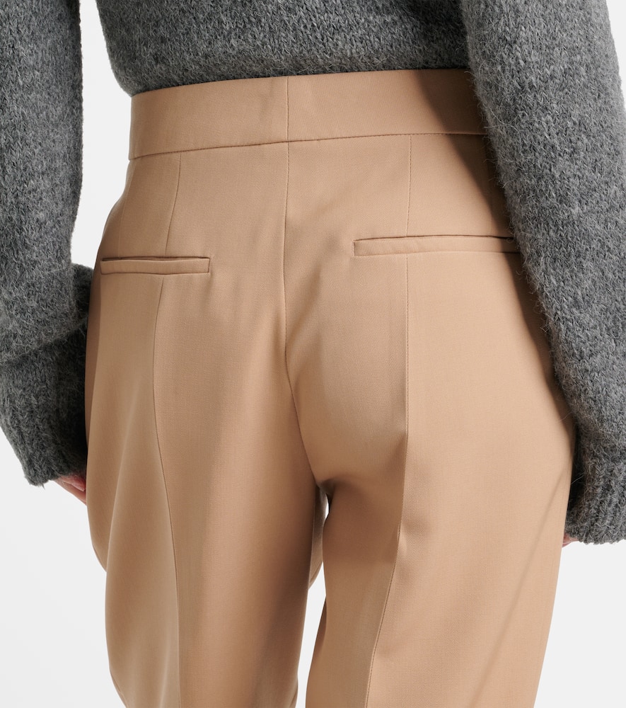 Wool slim pants