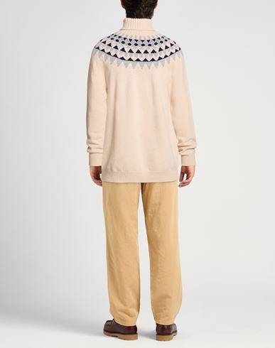 Man Turtleneck Beige Size 44 Virgin Wool