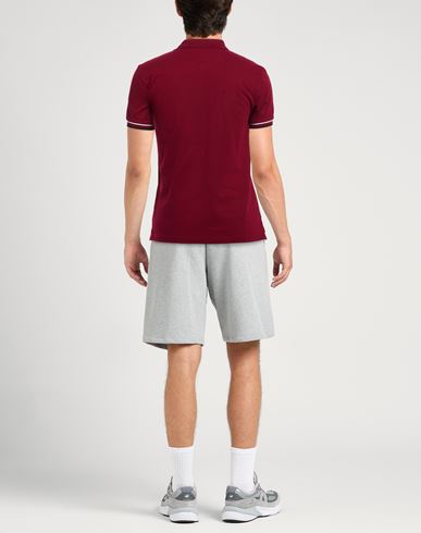 Man Polo shirt Burgundy Size M Cotton, Elastane