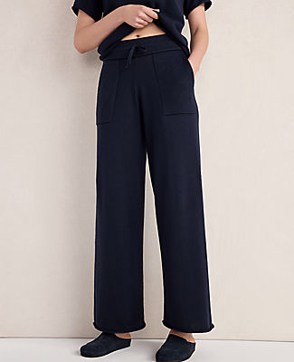 Ann Taylor Haven Well Within Cotton Knit Wide Leg Pants