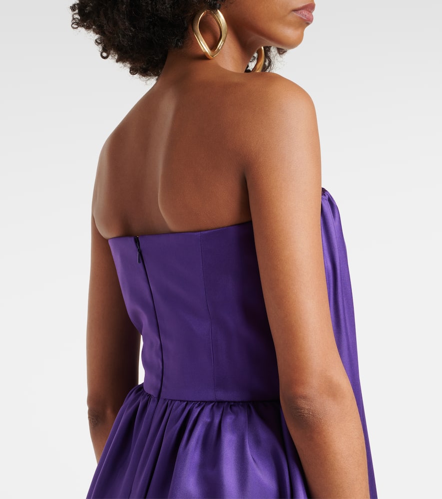 Edda pleated silk maxi dress