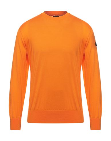 Man Sweater Orange Size M Organic cotton