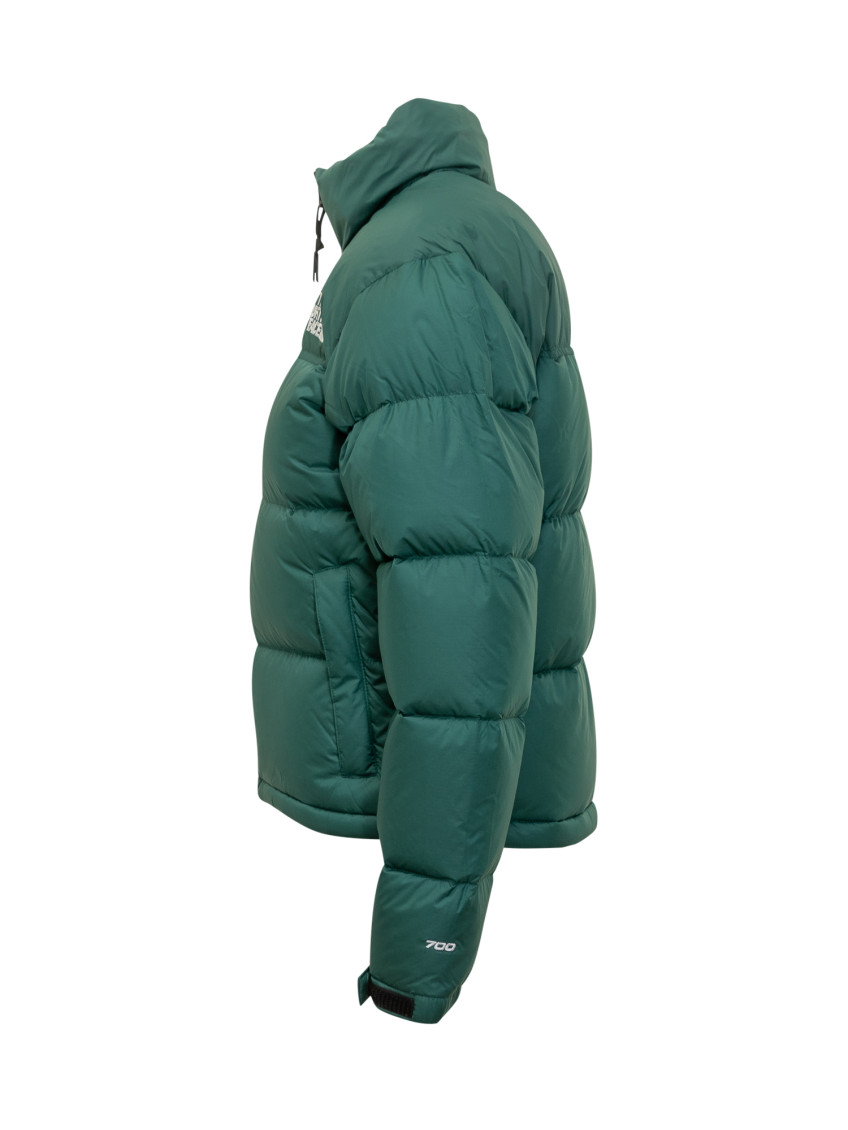 Green Logo Puffer Mock Collar Jacket