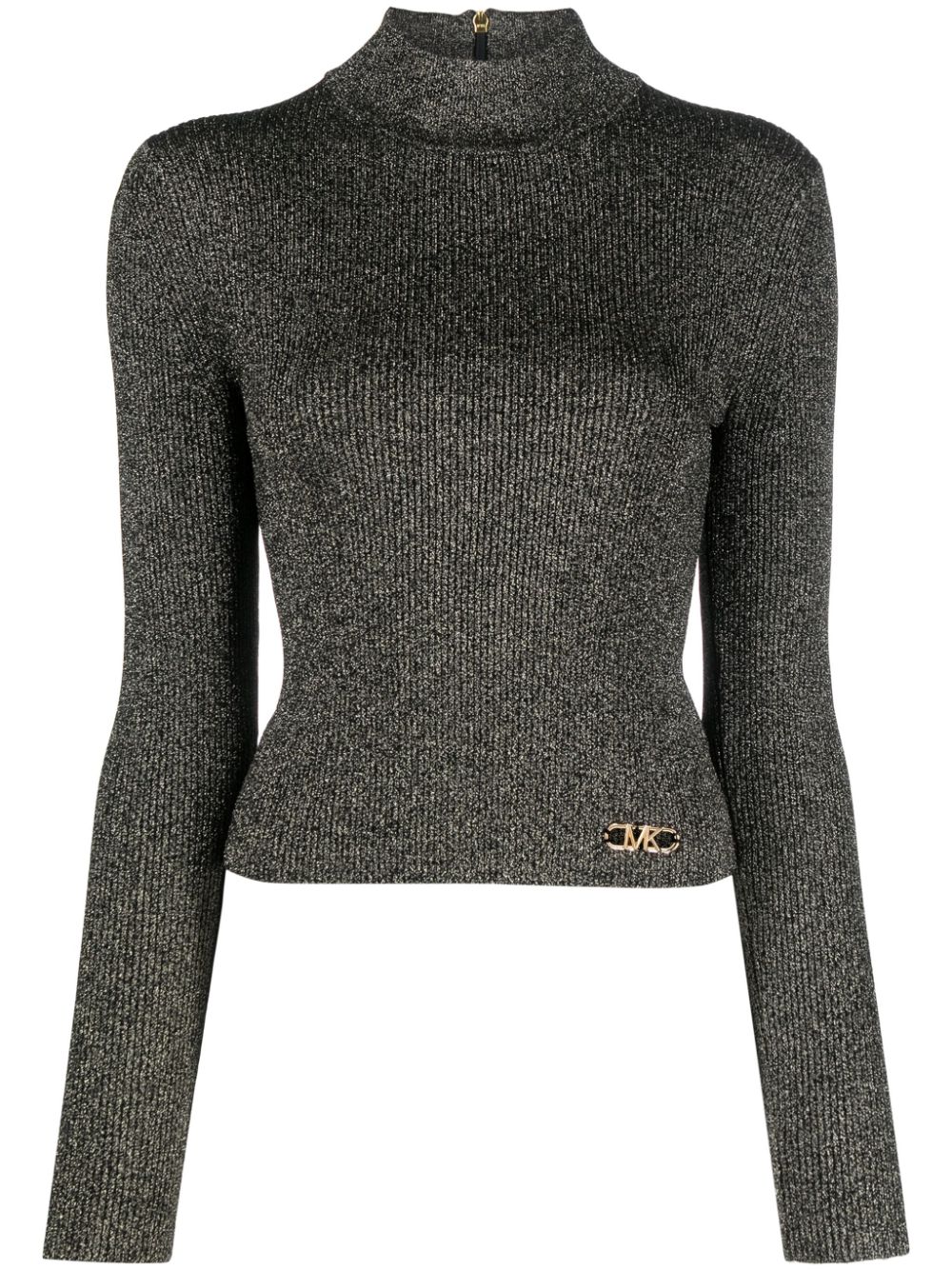 Logo-plaque lurex jumper - Black