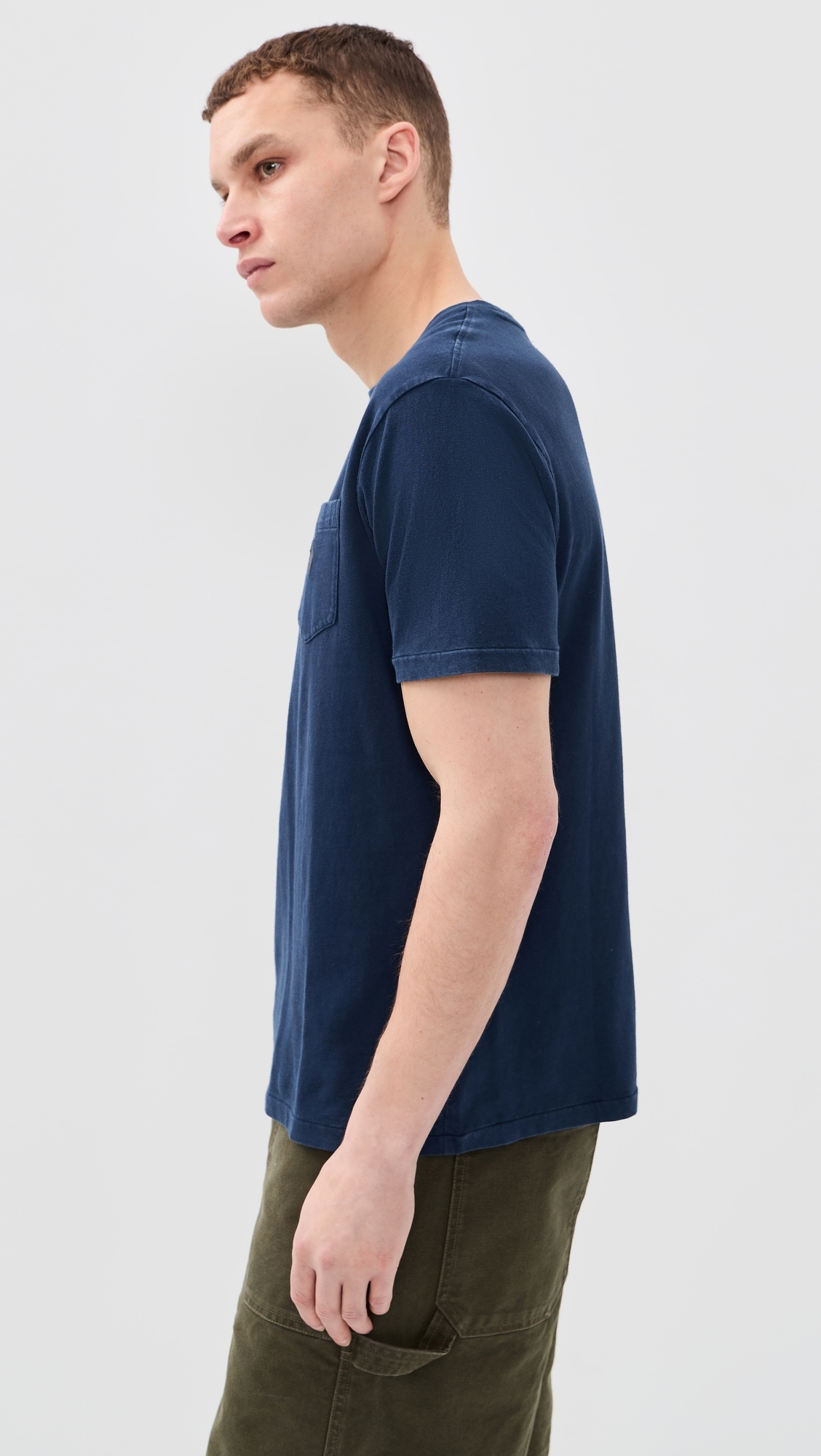 Cotton Linen T-Shirt Newport Navy