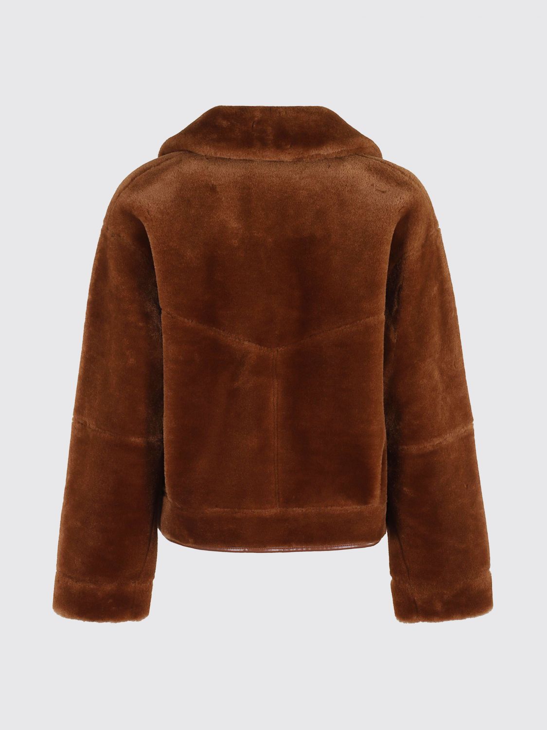 Fur Coat Woman color Brown
