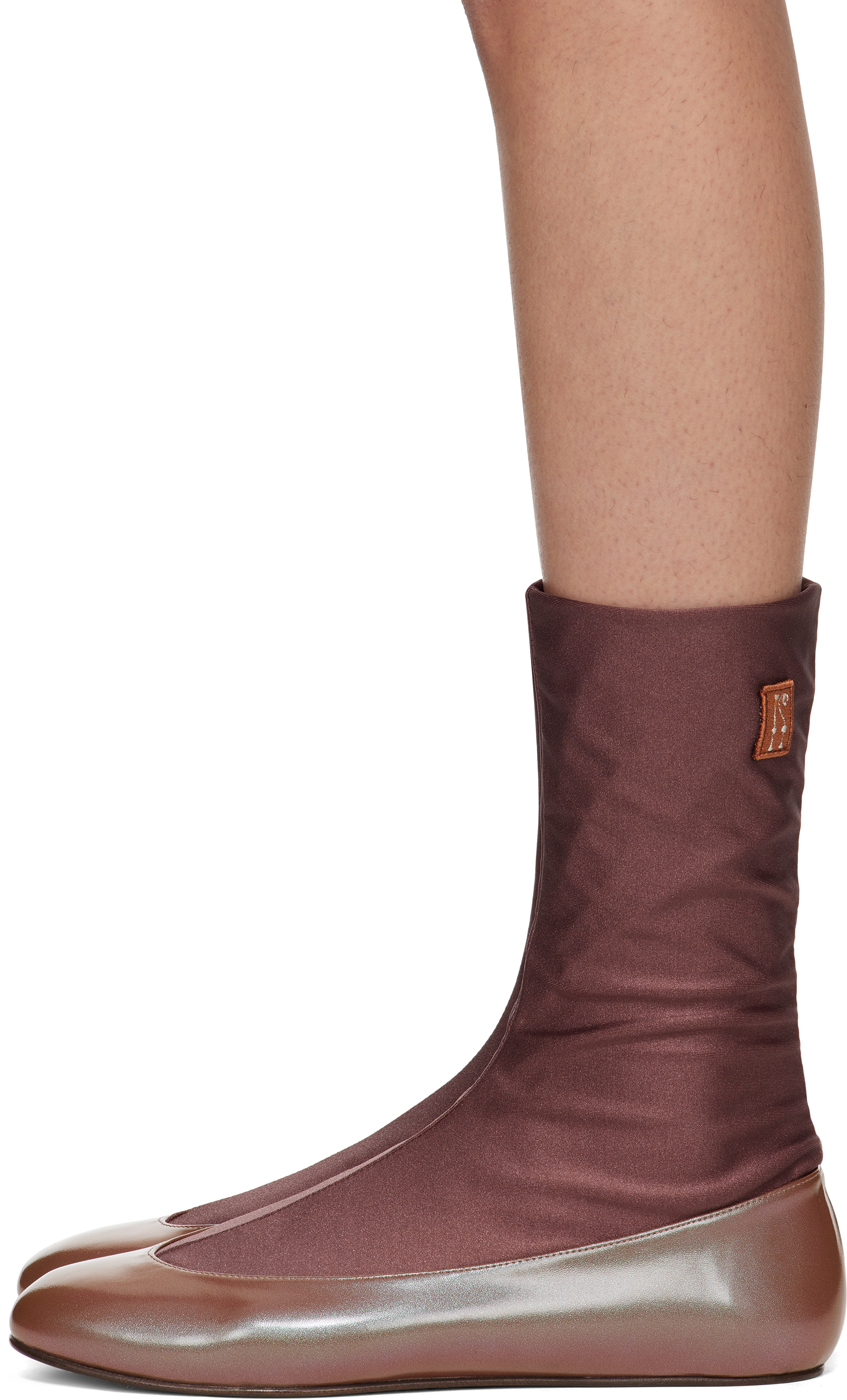 Kiko Kostadinov Brown Proxima Short Ballerina Flats