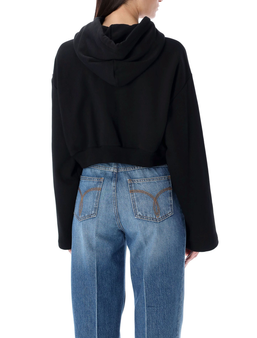 Medusa Black Cotton Sweatshirt