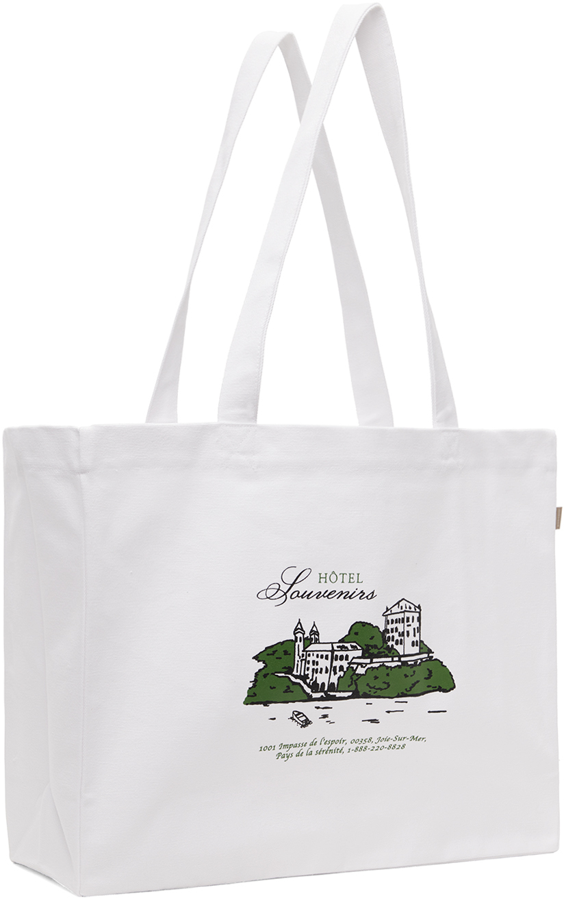 A. P.C. White JJJJound Edition 'Hôtel Souvenirs' Tote