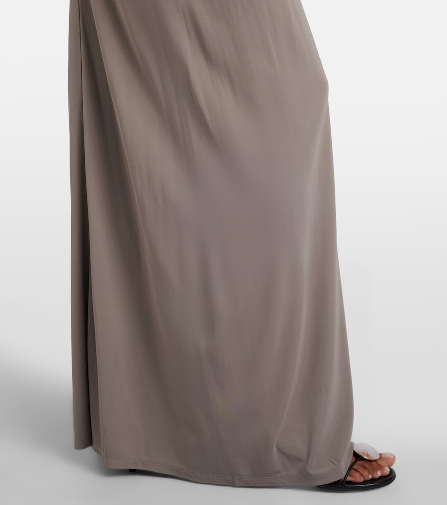 Bezel Quartz gathered jersey maxi skirt