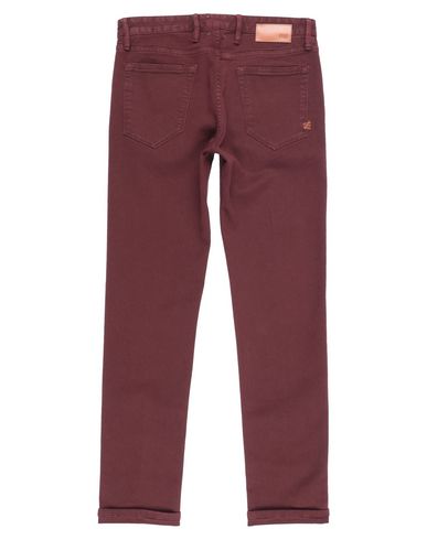 Man Jeans Burgundy Size 29 Cotton, Elastane