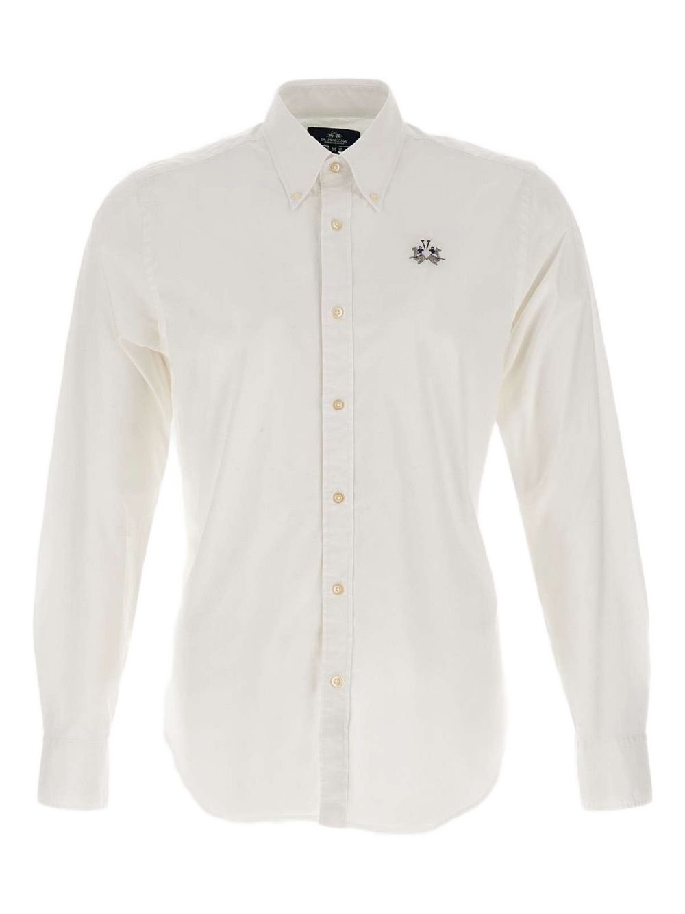 Embroidered button-down shirt - White