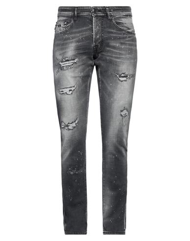 Man Jeans Black Size 31 Cotton, Elastane