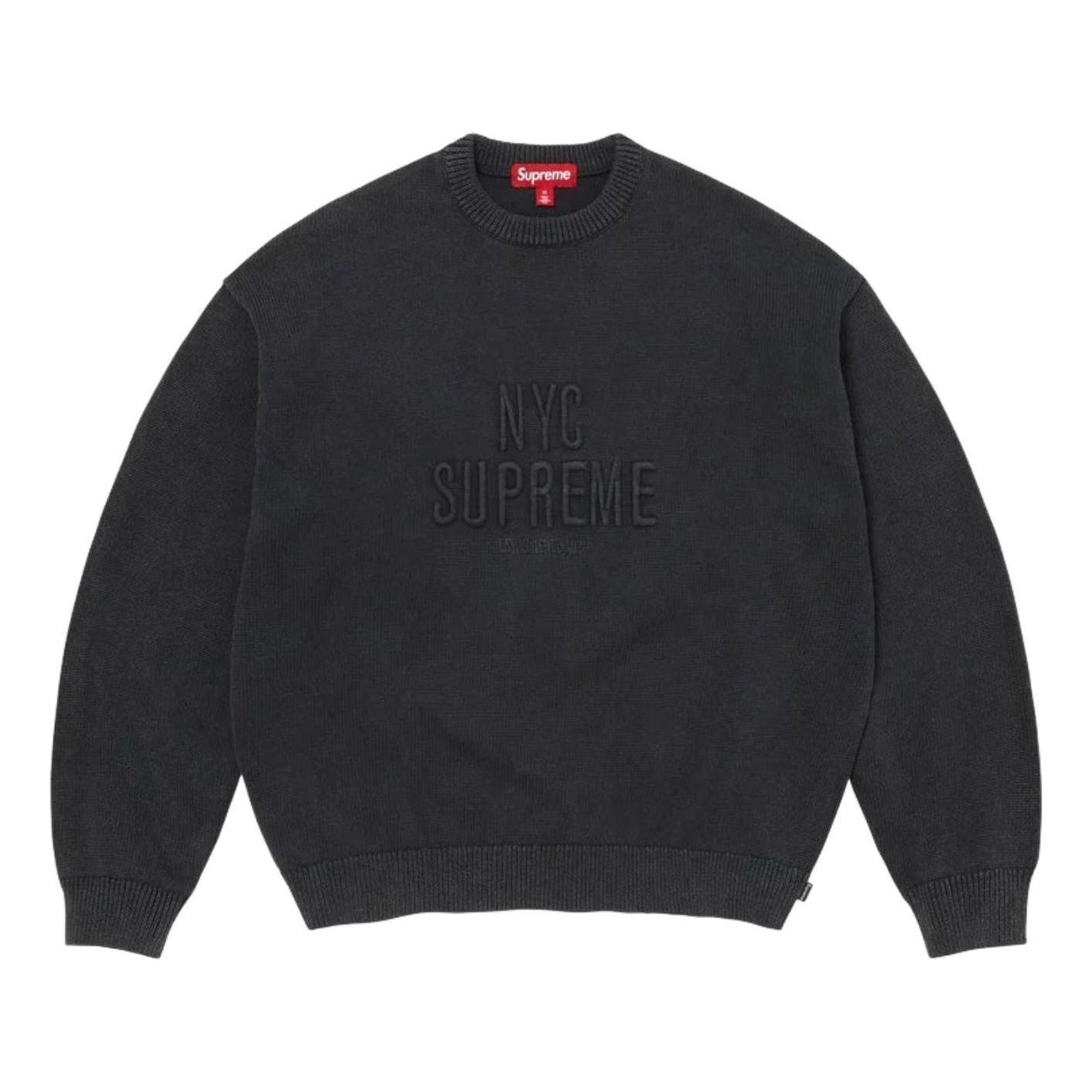 SS26 Overdyed Raised Sweater 'Black'