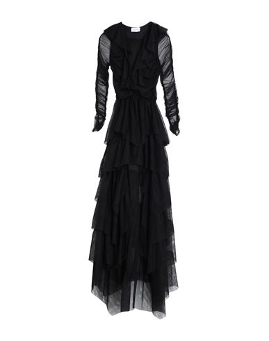 Woman Maxi dress Black Size 10 Polyester