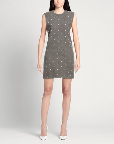 Woman Mini dress Taupe Size M Virgin Wool