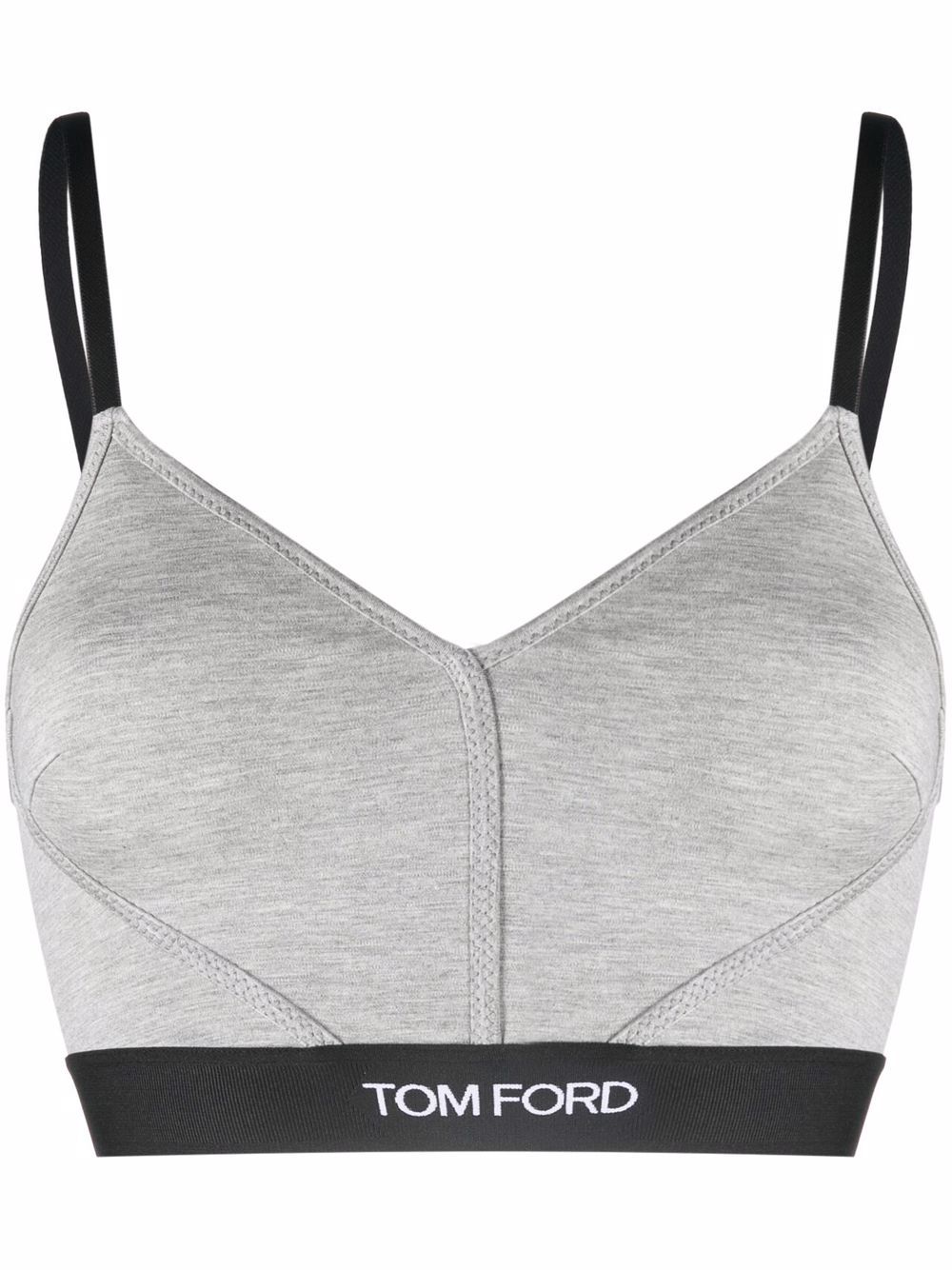 Stretch-modal crop top - Grey