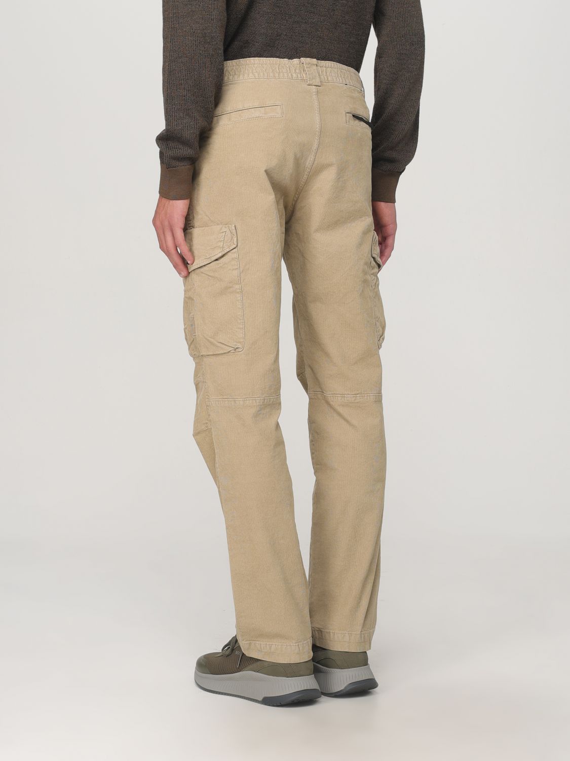 Stretch-cotton cargo pants - Neutrals