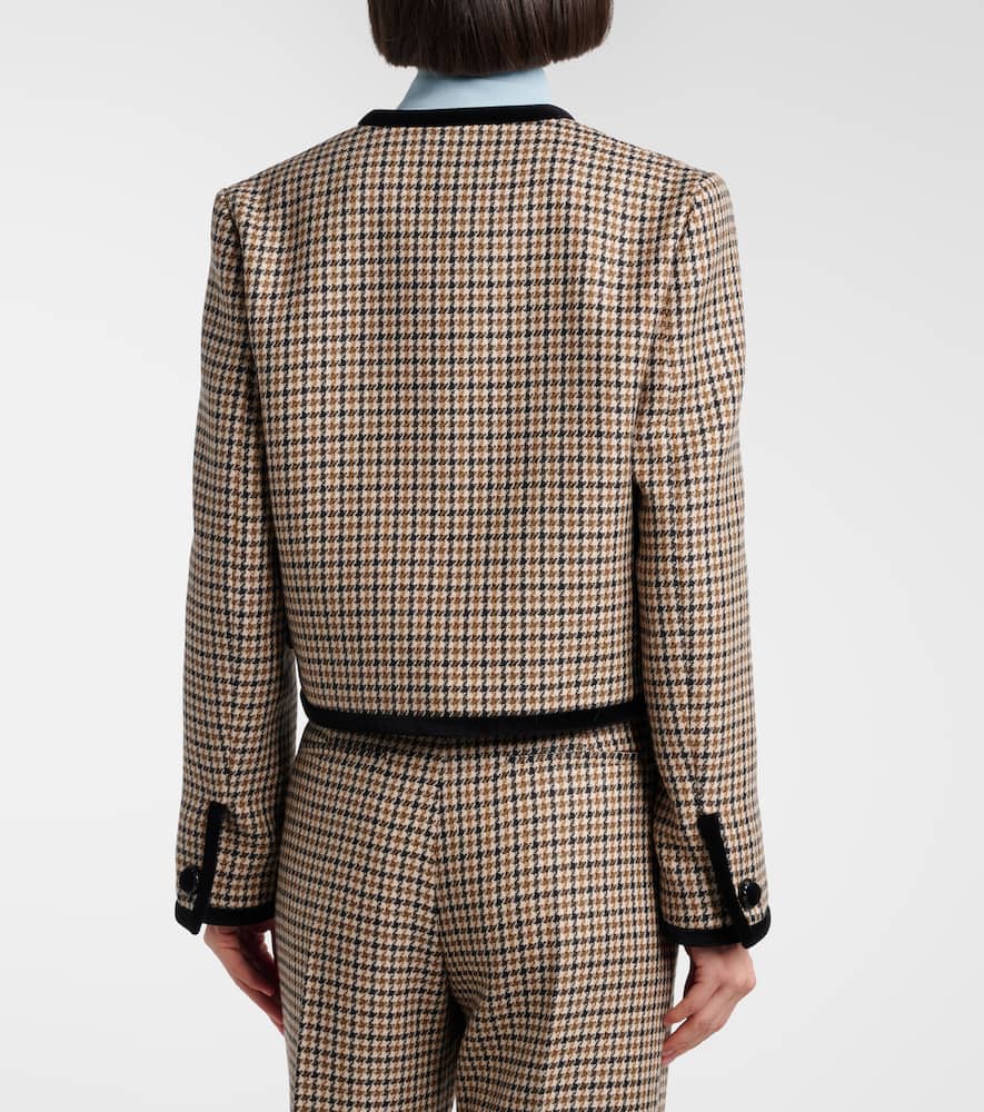 Houndstooth virgin wool jacket
