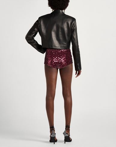 Woman Shorts & Bermuda Shorts Burgundy Size 8 Polyester, Elastane