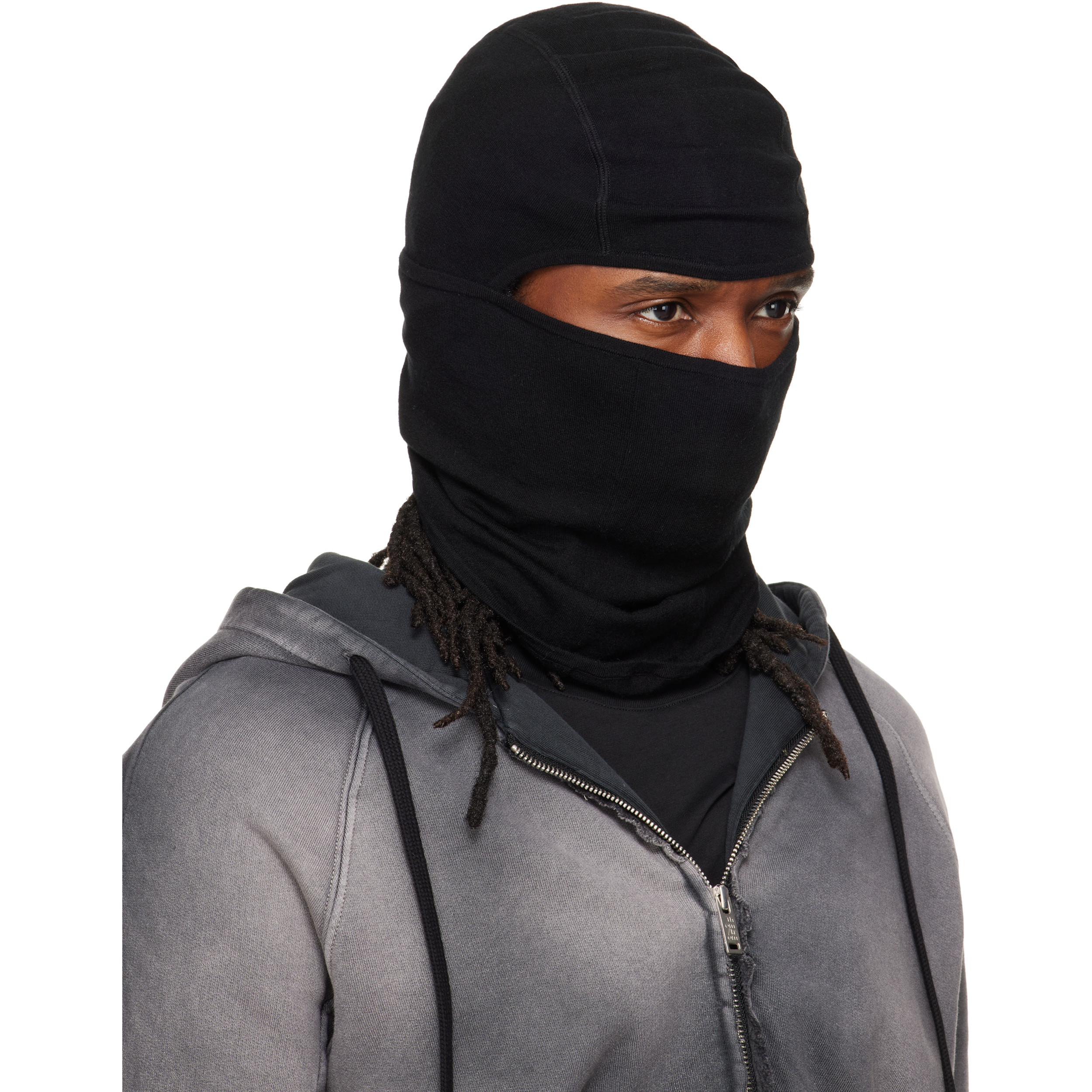 Black Cashmere Blend Performance Knit Balaclava