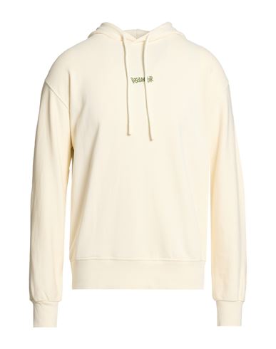 Man Sweatshirt Cream Size M Cotton