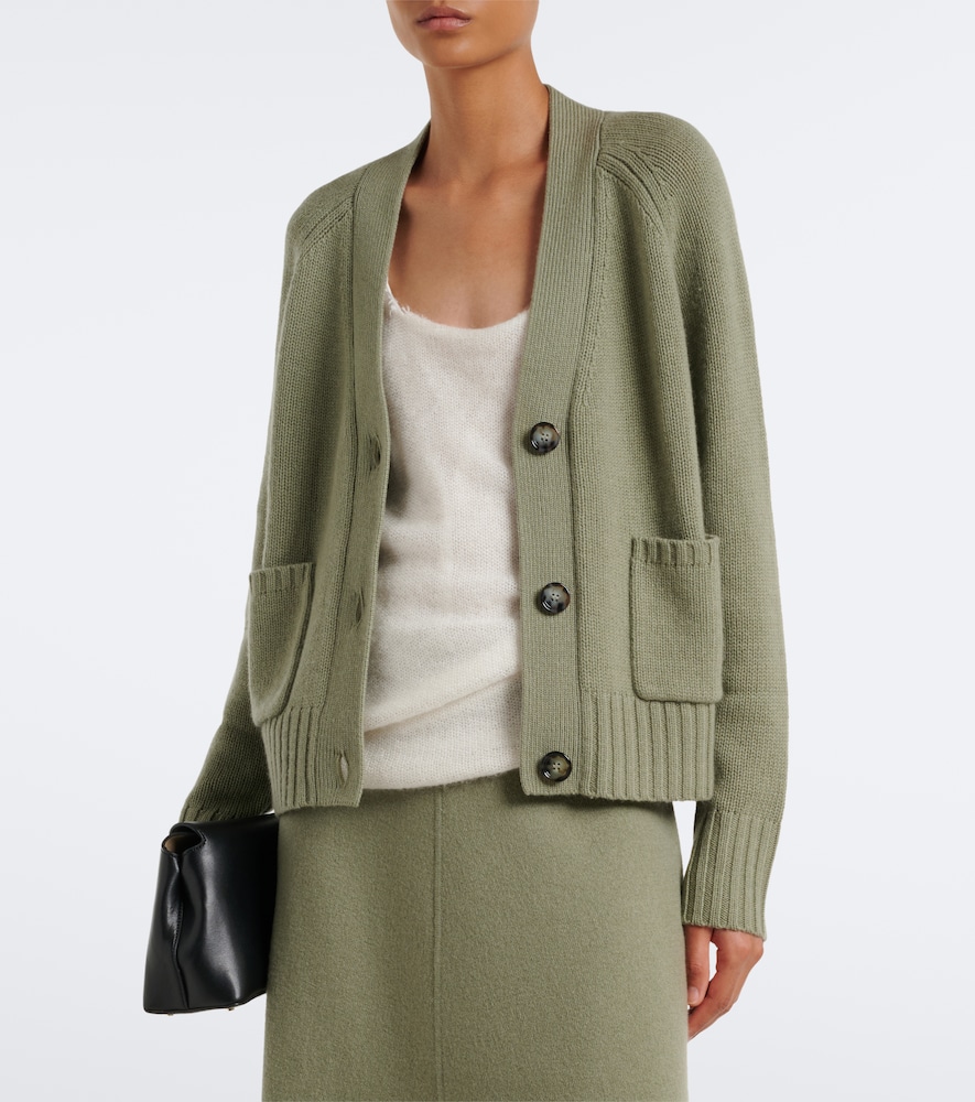 Virgin wool and cashmere cardigan