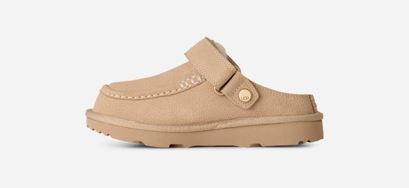 ® Kids' Goldenstar Evelina Clog Sheepskin Shoes in Sand Castle