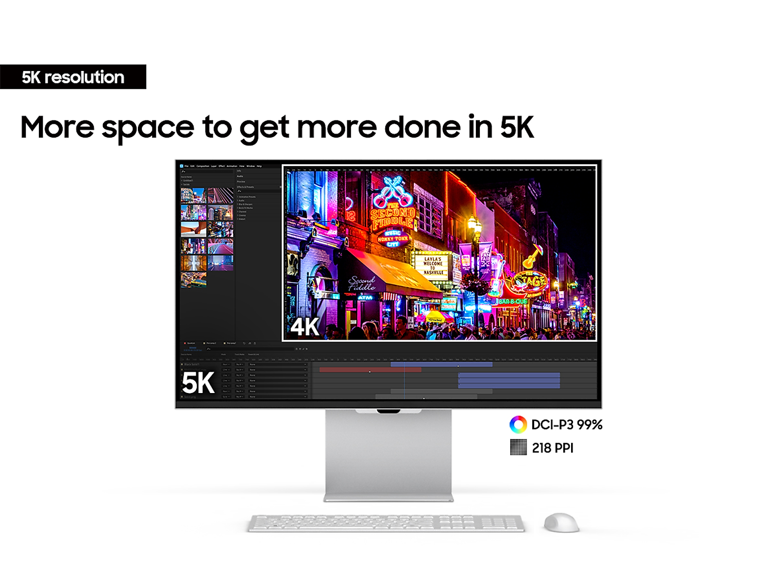 27" ViewFinity S9 5K IPS Smart Monitor with Matte Display, Ergonomic Stand and SlimFit Camera in silver(LS27C900PANXZA)