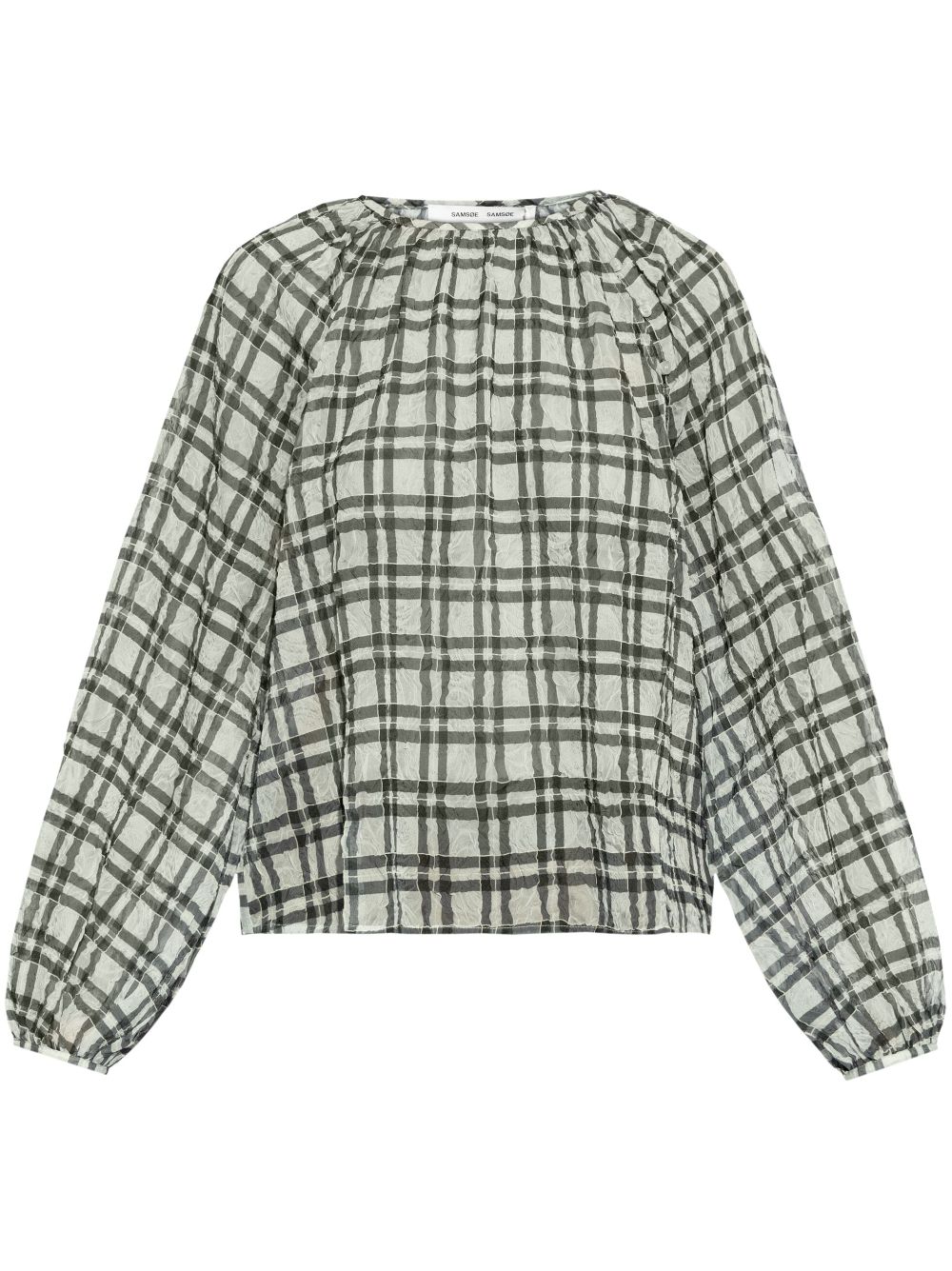 Checked blouse - Blue