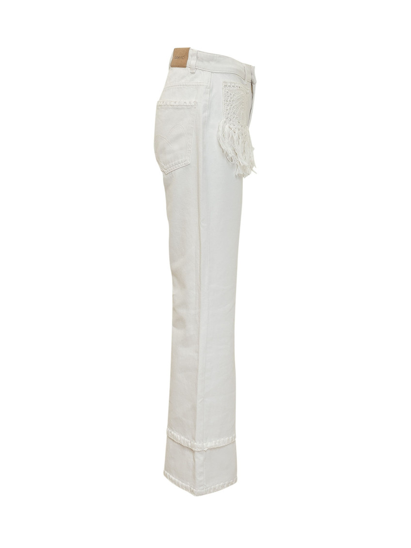 White Wide High Rise Jeans