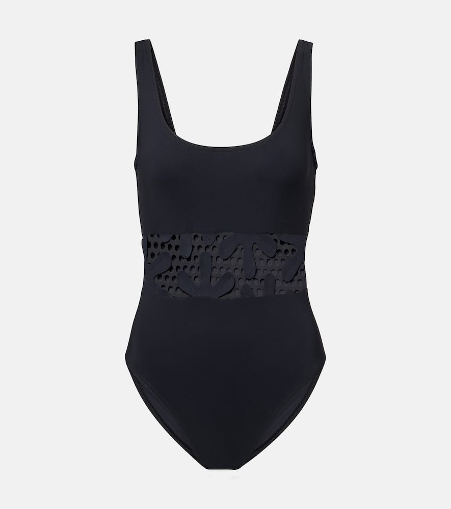 Floral cutout swimsuit